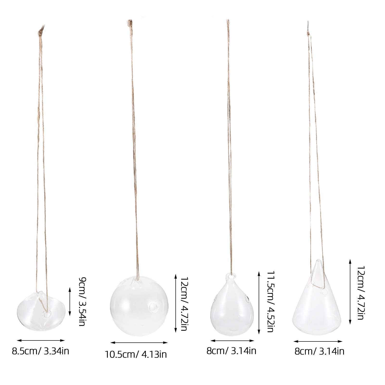 4Pcs Glass Hanging Planters Hy - đánh giá và giá Propagation Station Vase